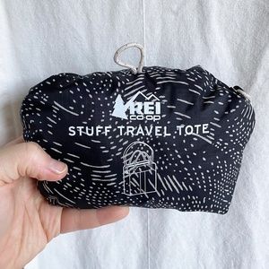 REI Co-op Stuff Travel Tote in Black and White Pattern